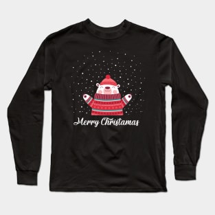 Cute Christmas Bear Long Sleeve T-Shirt